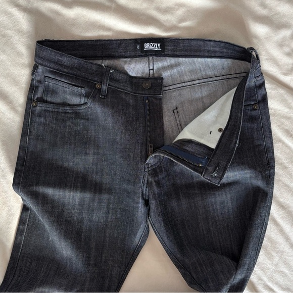 GRIZZLY Griptape Dark Grey Skater Jeans Waist 32 - Picture 5 of 11